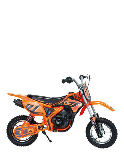 INJUSA Moto Cross Senda Fighter 24V Ride-On Electric Motorbike, Orange - view 2, Orange