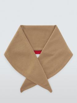 John Lewis Double Face Foulard Wool Scarf - view 2, Tan/Red