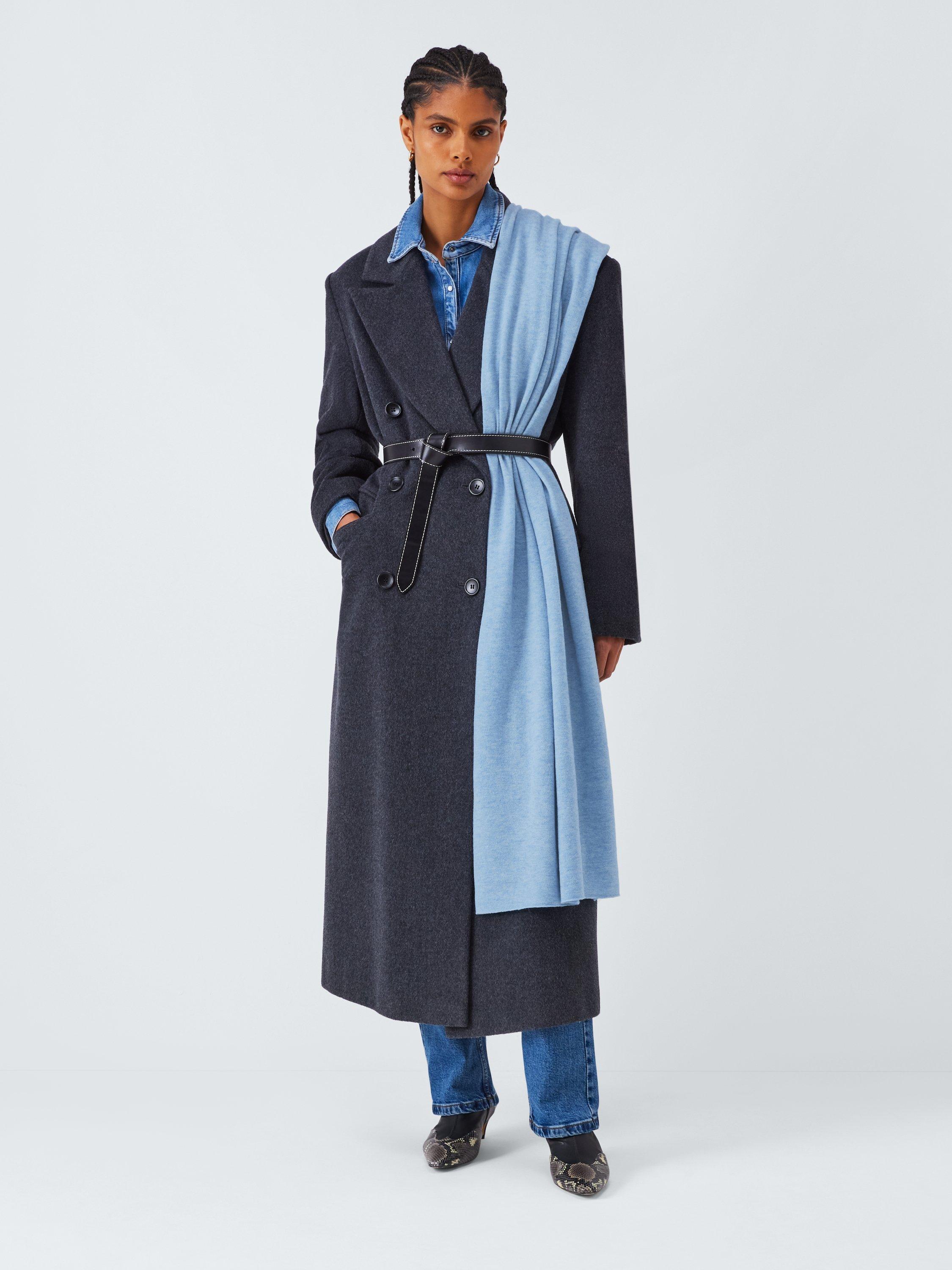 Product image 5 of 5, which shows John Lewis Wool Wrap Scarf, Blue