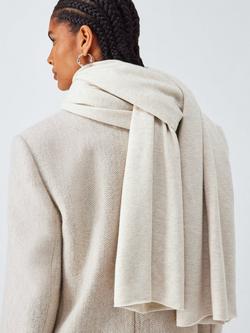 John Lewis Wool Wrap Scarf, Cream