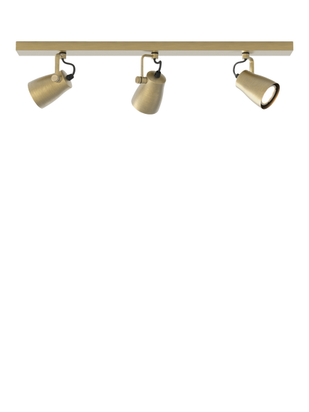 Astro Juno 3 Spotlight Ceiling Bar, Metallic Brass, Metallic Brass