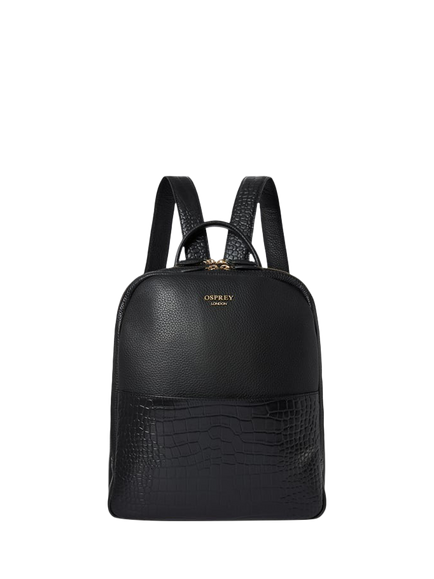 OSPREY LONDON Kellie Leather Backpack, Black