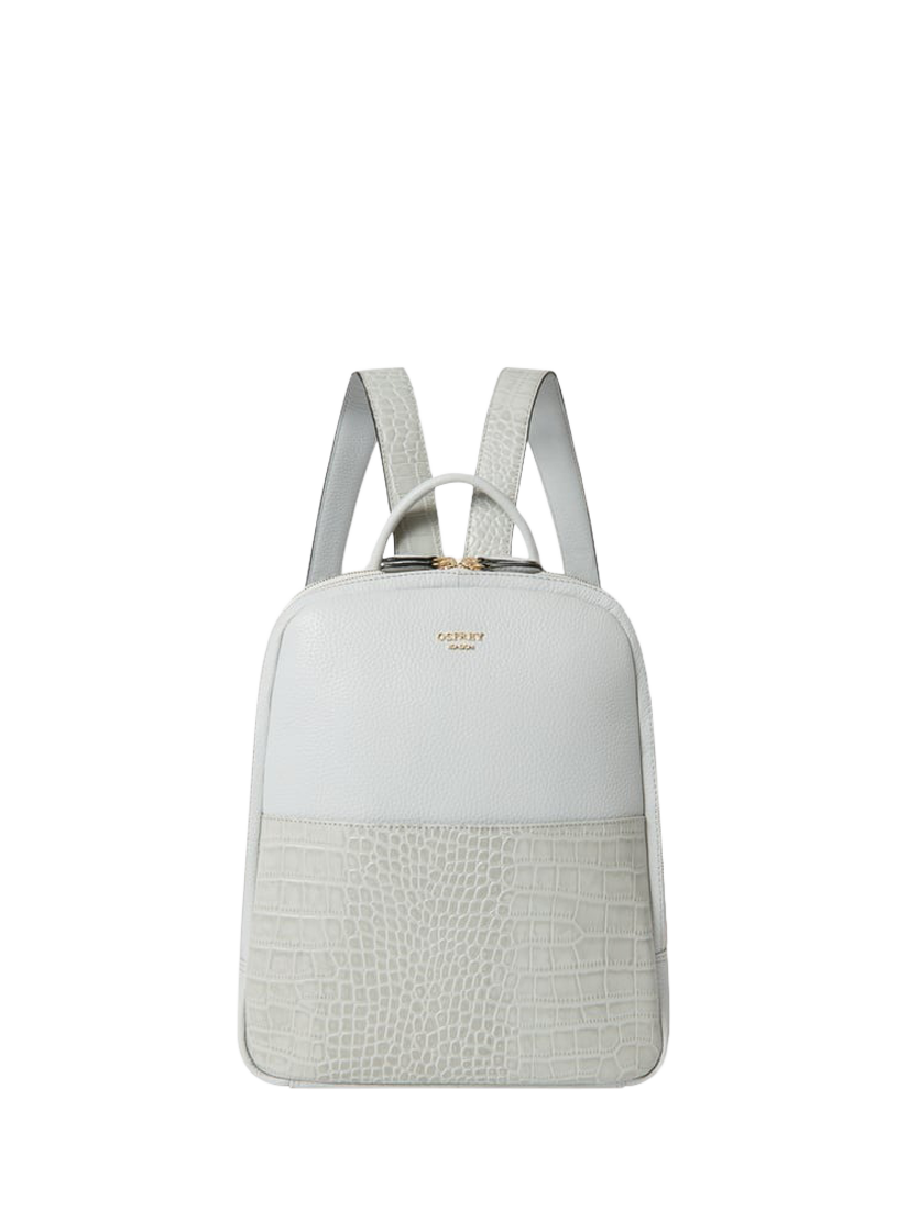 Product image 1 of 5, which shows OSPREY LONDON Kellie Leather Backpack, Mist