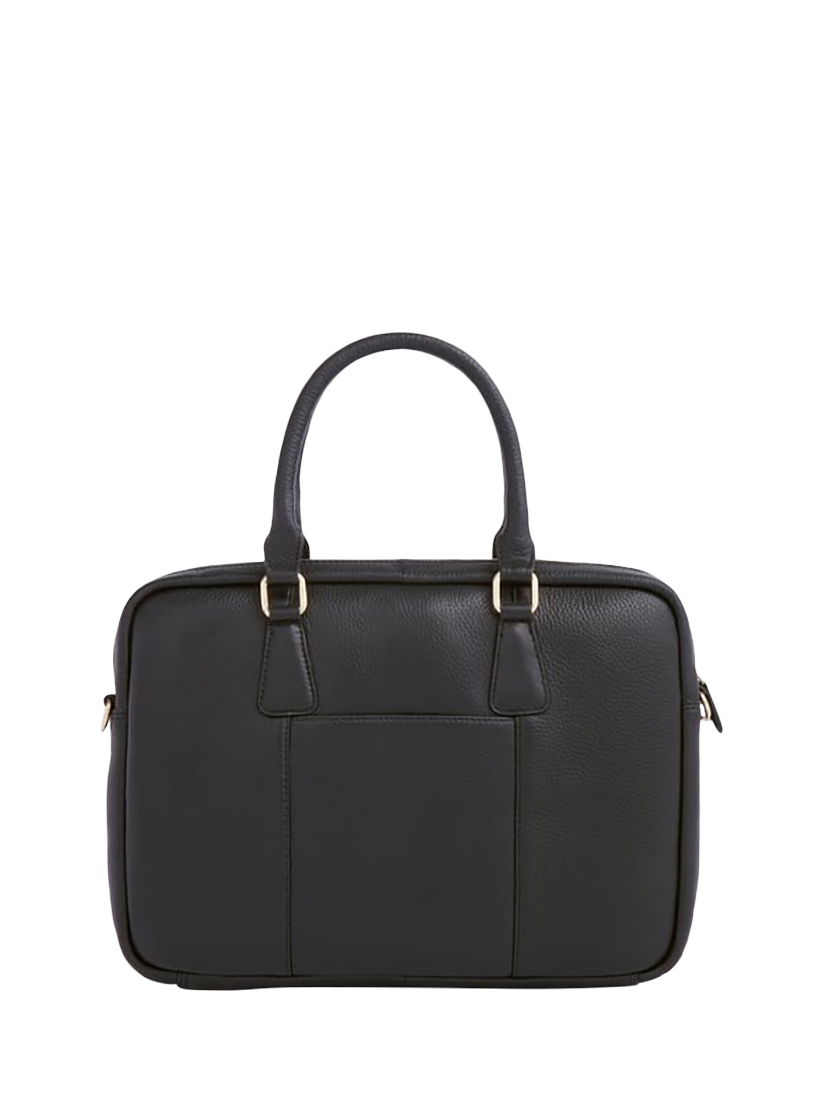 Product image 2 of 5, which shows OSPREY LONDON Adaline Leather Laptop Bag, Black