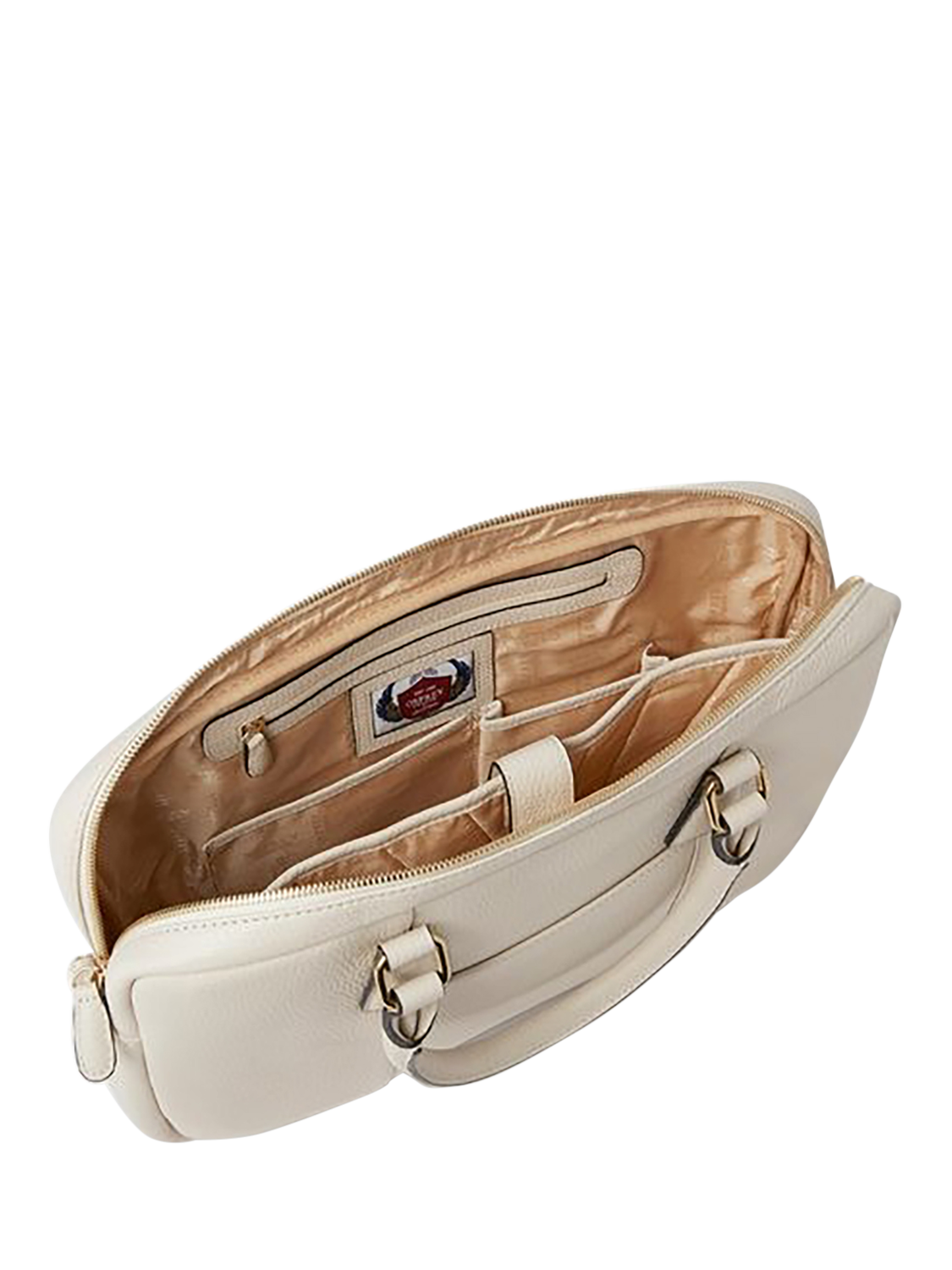Product image 5 of 5, which shows OSPREY LONDON Adaline Leather Laptop Bag, Dove