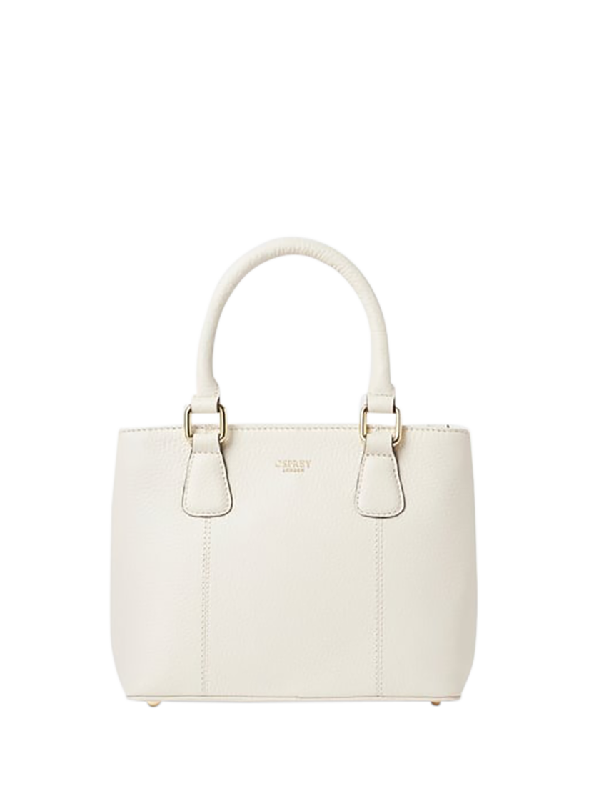 Product image 3 of 5, which shows OSPREY LONDON Mini Adaline Leather Grab Bag, Dove
