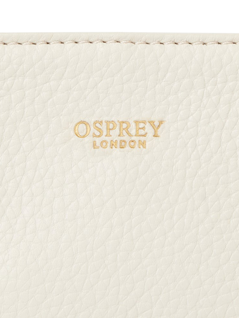 Product image 4 of 5, which shows OSPREY LONDON Mini Adaline Leather Grab Bag, Dove
