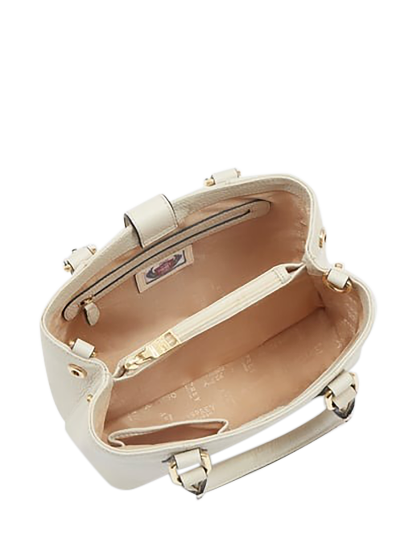 Product image 5 of 5, which shows OSPREY LONDON Mini Adaline Leather Grab Bag, Dove