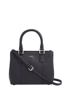 Osprey London The Adaline Mini Leather Grab Bag, Black