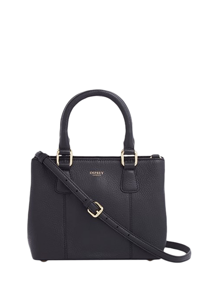 Osprey London The Adaline Mini Leather Grab Bag, Black
