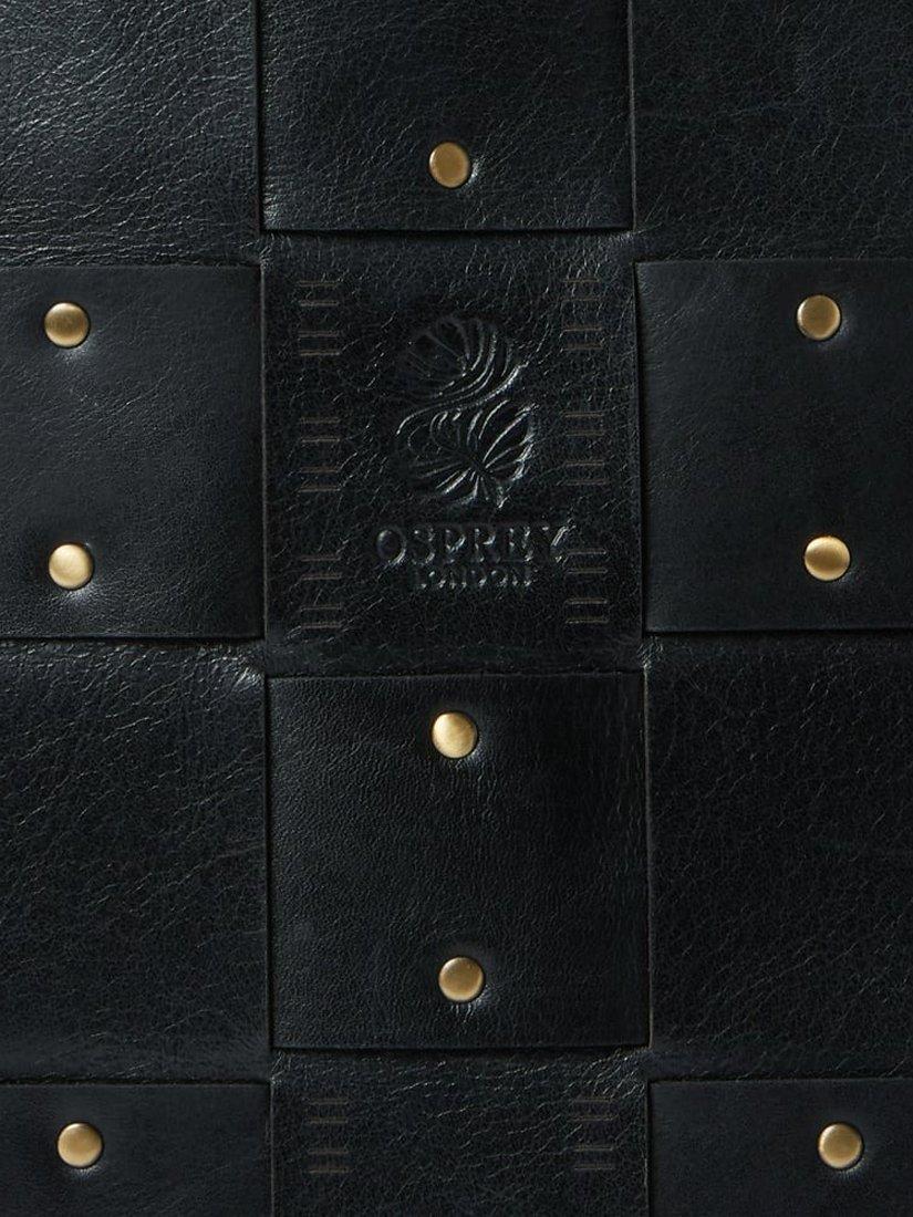 Product image 4 of 5, which shows OSPREY LONDON Audacia Leather Tote Bag, Black