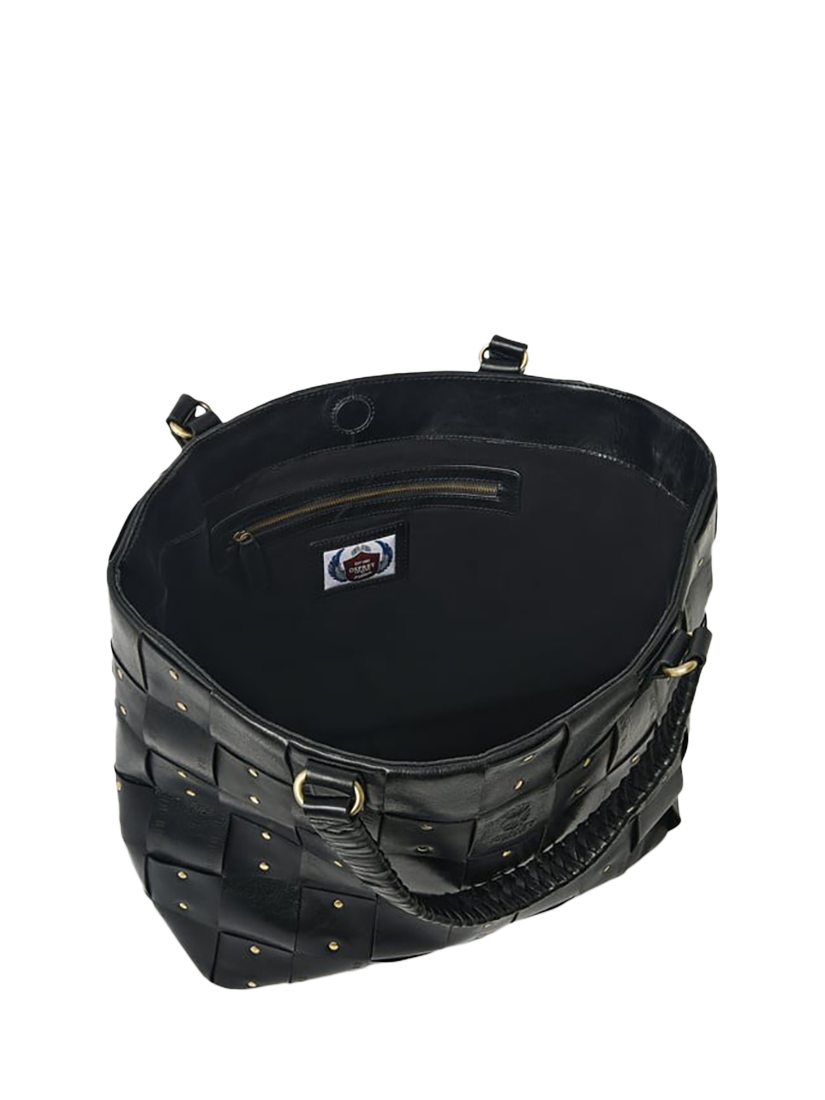 Product image 5 of 5, which shows OSPREY LONDON Audacia Leather Tote Bag, Black