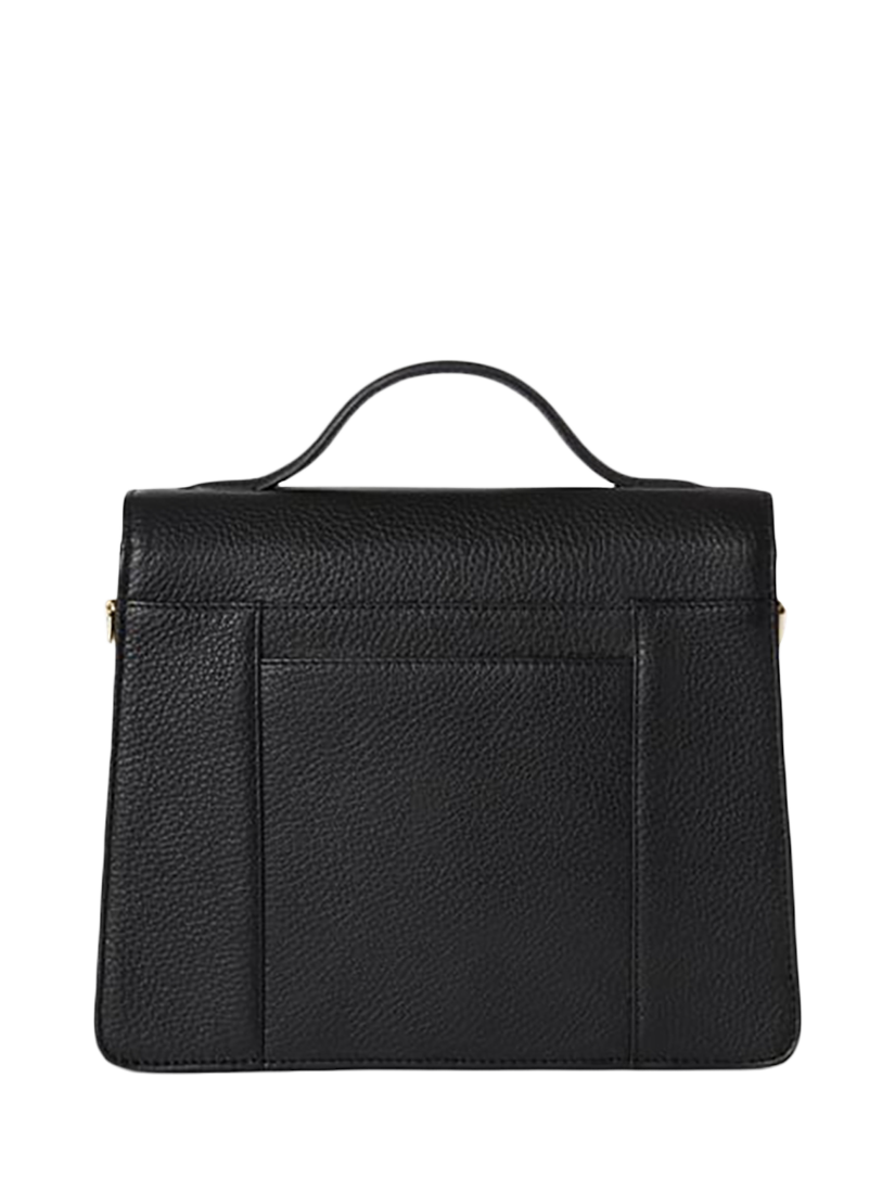 Product image 2 of 5, which shows OSPREY LONDON Harper Leather Grab Bag, Black