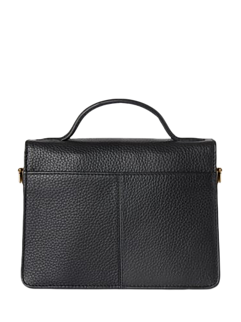 Product image 2 of 5, which shows OSPREY LONDON Harper Mini Leather Grab Bag, Black