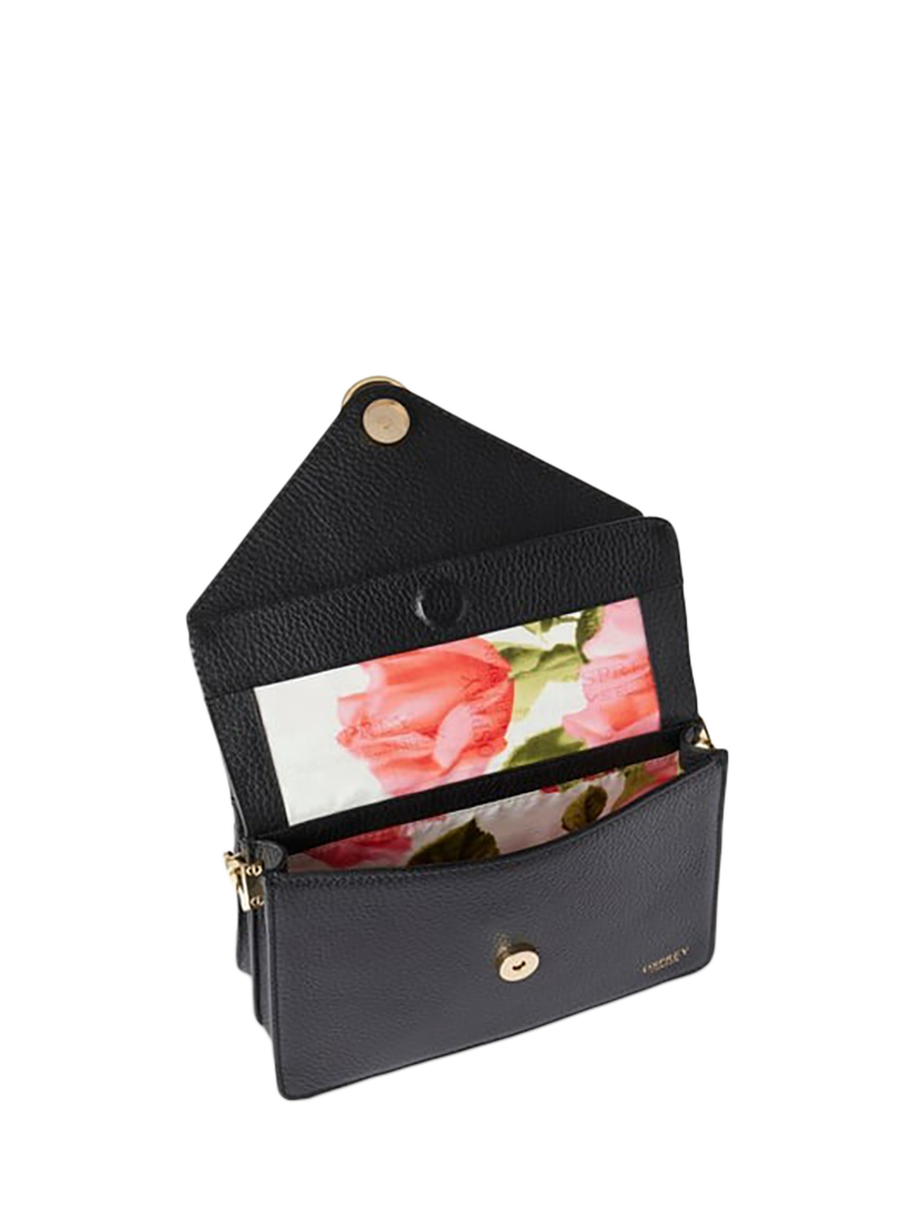 Product image 5 of 5, which shows OSPREY LONDON Harper Mini Leather Grab Bag, Black