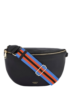 OSPREY LONDON Hendrix Leather Sling Bag, Black