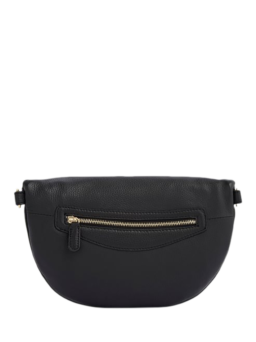 Product image 2 of 5, which shows OSPREY LONDON Hendrix Leather Sling Bag, Black
