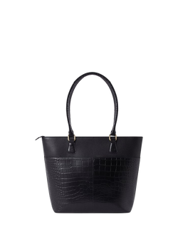 OSPREY LONDON Kellie Leather Tote Bag - view 2, Black