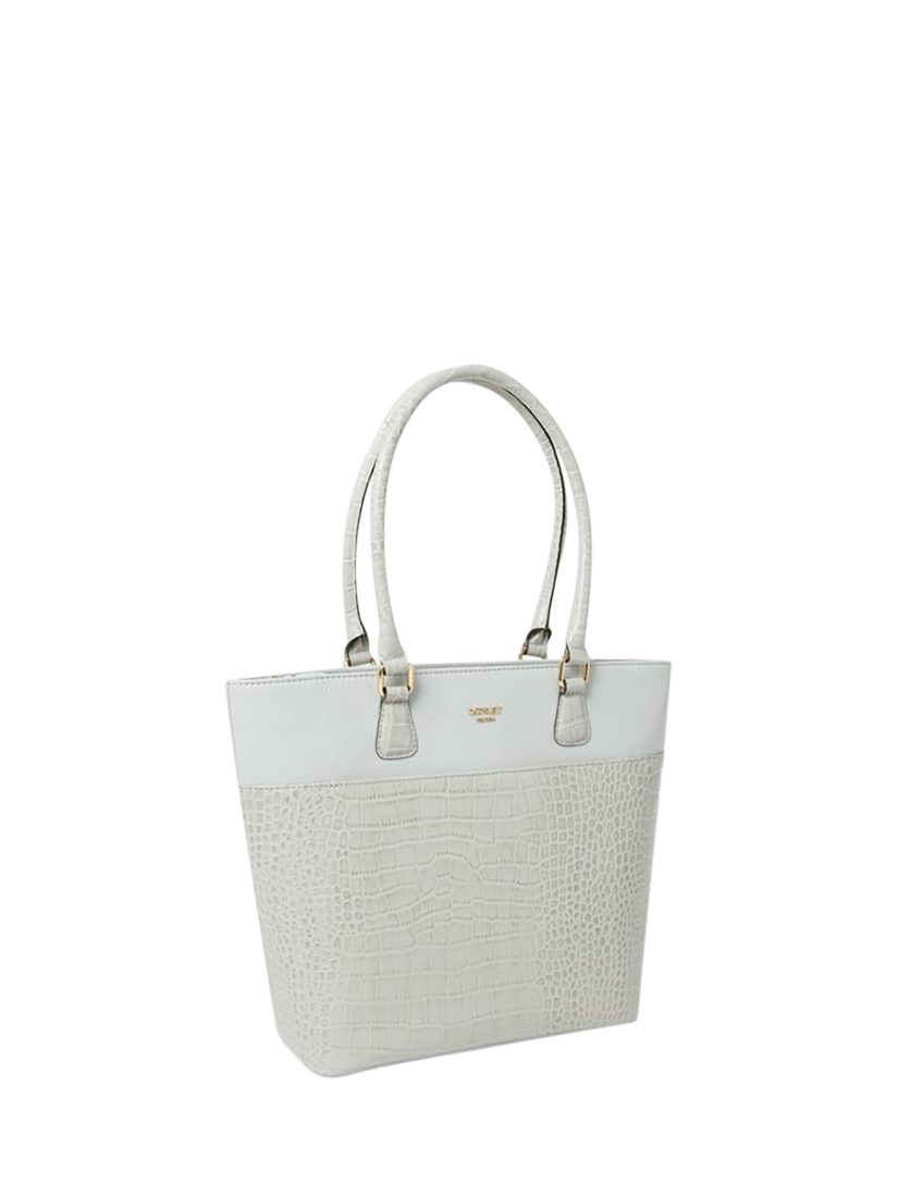 Product image 3 of 5, which shows OSPREY LONDON Kellie Leather Tote Bag, Mist