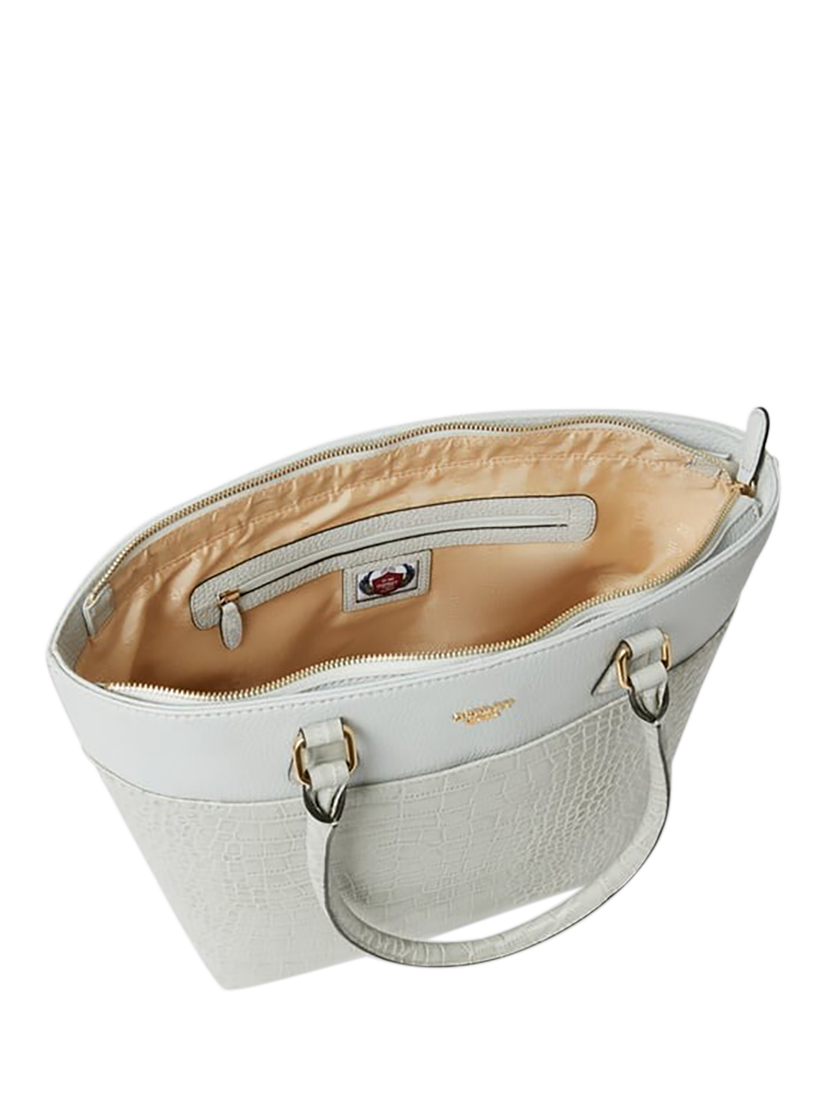 Product image 5 of 5, which shows OSPREY LONDON Kellie Leather Tote Bag, Mist