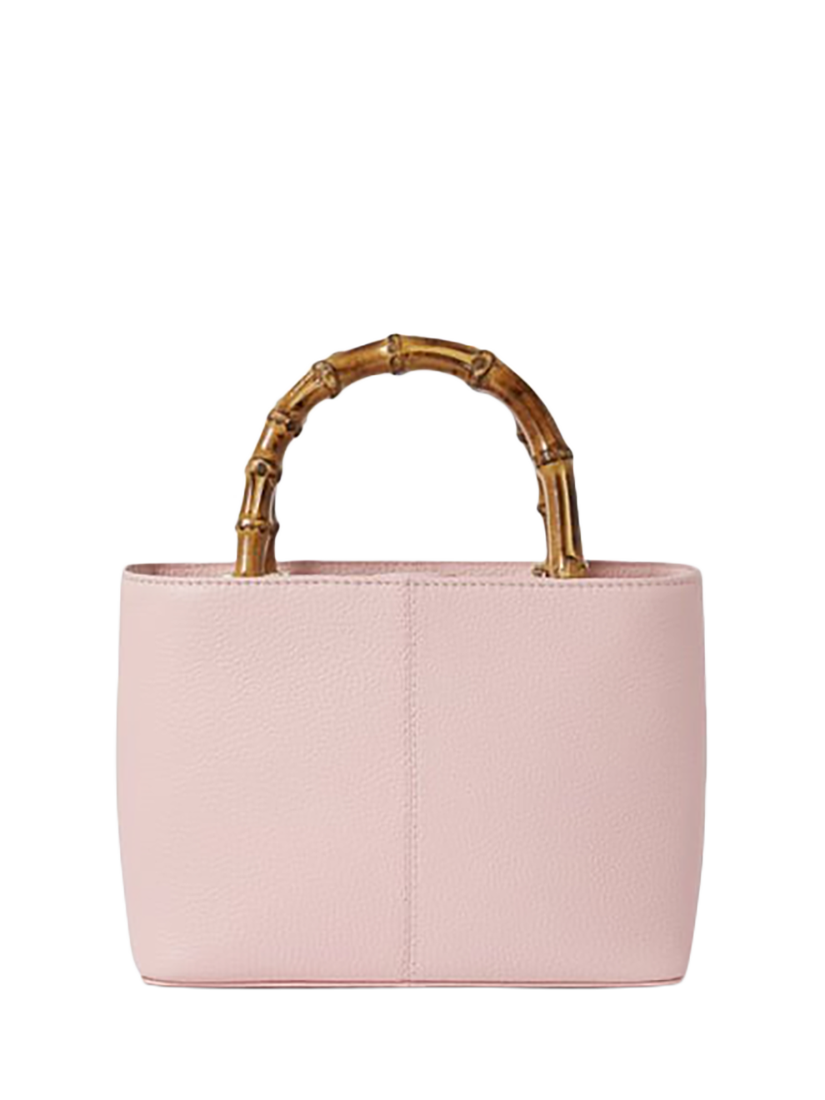 Product image 2 of 5, which shows OSPREY LONDON Mini Clio Leather Bag, Pale Pink