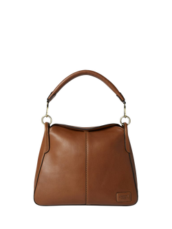 OSPREY LONDON Oxford Medium Leather Shoulder Bag, Tan