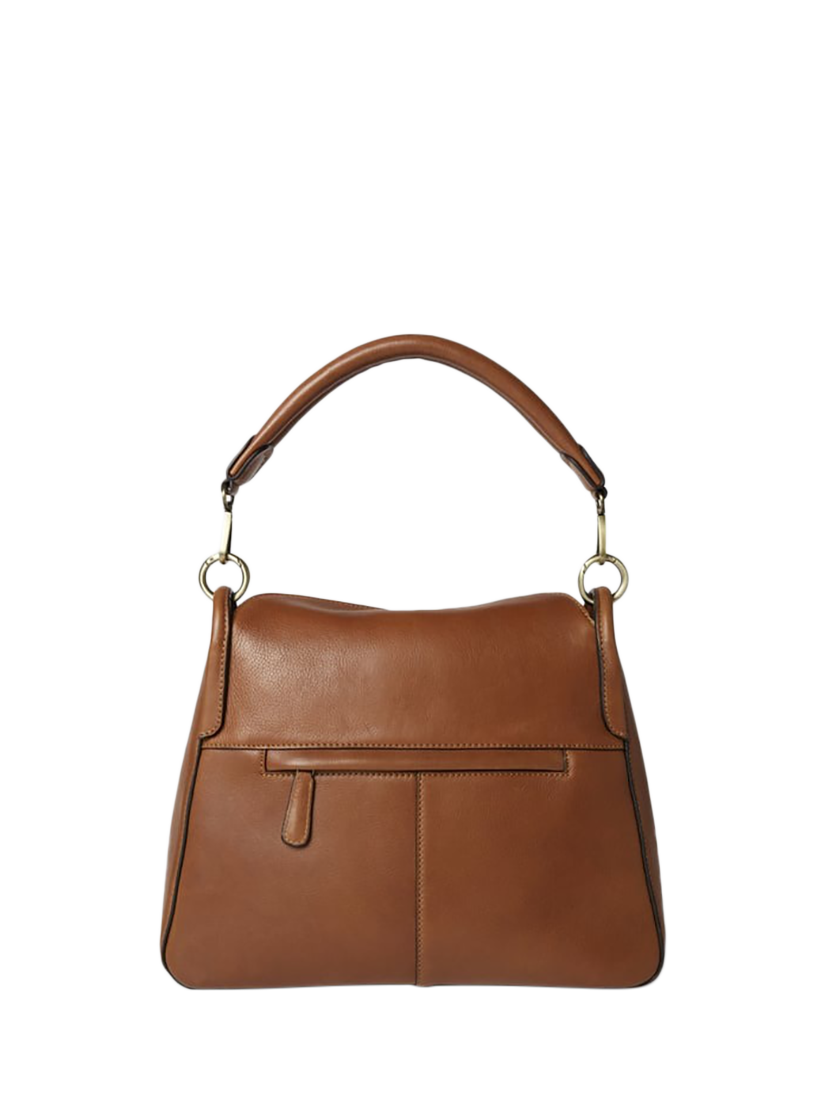 Product image 2 of 5, which shows OSPREY LONDON Oxford Medium Leather Shoulder Bag, Tan
