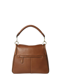 OSPREY LONDON Oxford Medium Leather Shoulder Bag - view 2, Tan