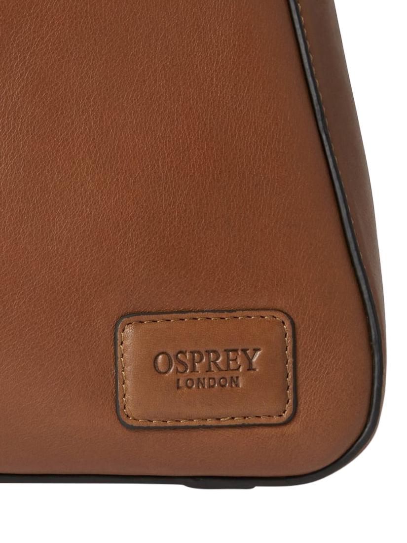 Product image 4 of 5, which shows OSPREY LONDON Oxford Medium Leather Shoulder Bag, Tan