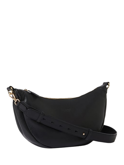OSPREY LONDON Oxford Leather Sling Bag, Black