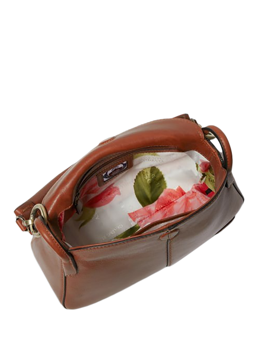 Product image 5 of 5, which shows OSPREY LONDON Oxford Leather Small Shoulder Bag, Tan