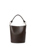 OSPREY LONDON Ravello Leather Bucket Bag, Chocolate