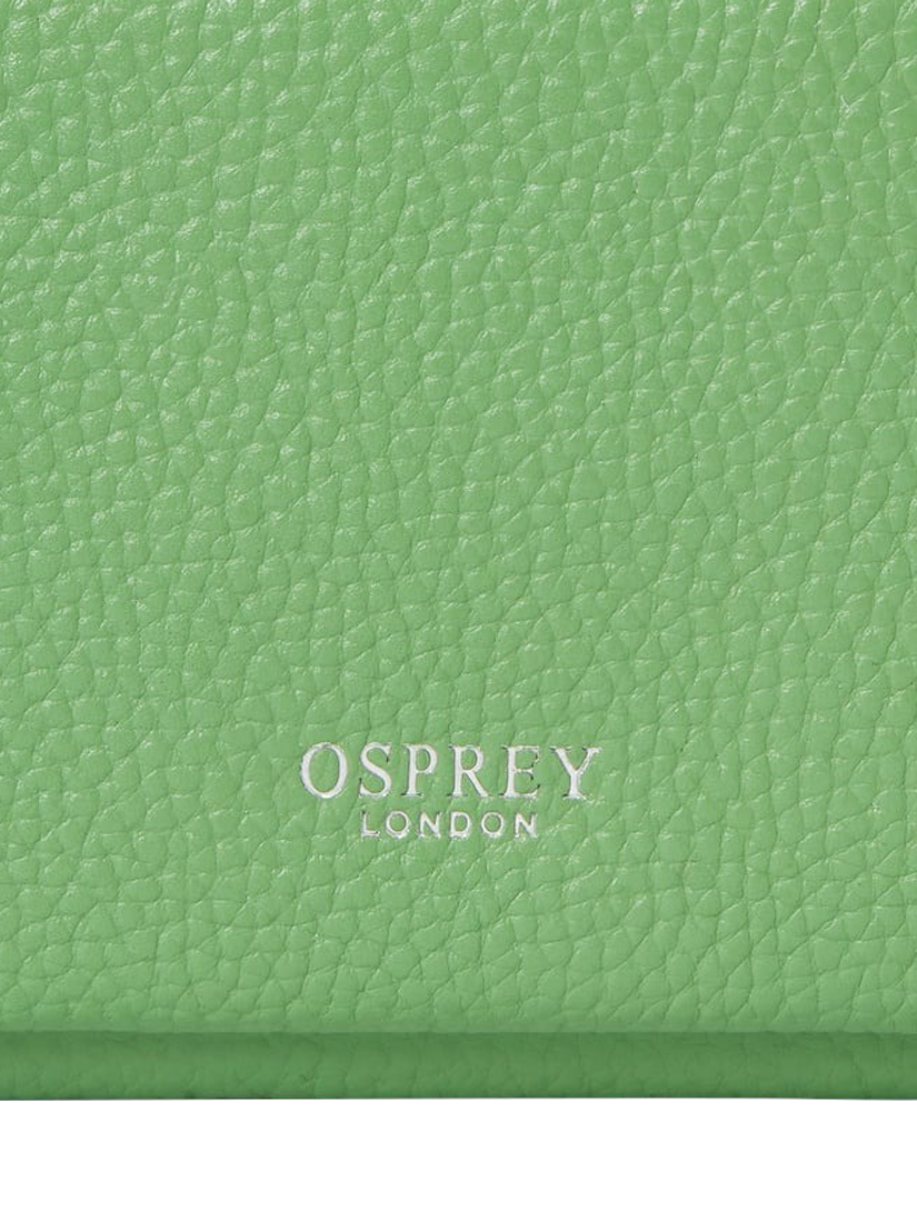 Product image 4 of 5, which shows OSPREY LONDON Ruby Leather Crossbody Clutch, Apple