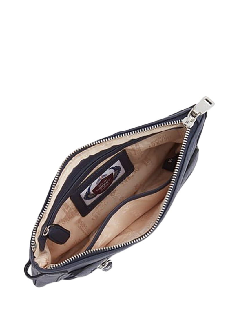 Product image 4 of 4, which shows OSPREY LONDON Ruby Leather Crossbody Clutch, Navy