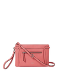 OSPREY LONDON Ruby Leather Crossbody Clutch, Peach