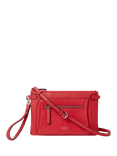 OSPREY LONDON Ruby Leather Crossbody Clutch, Red