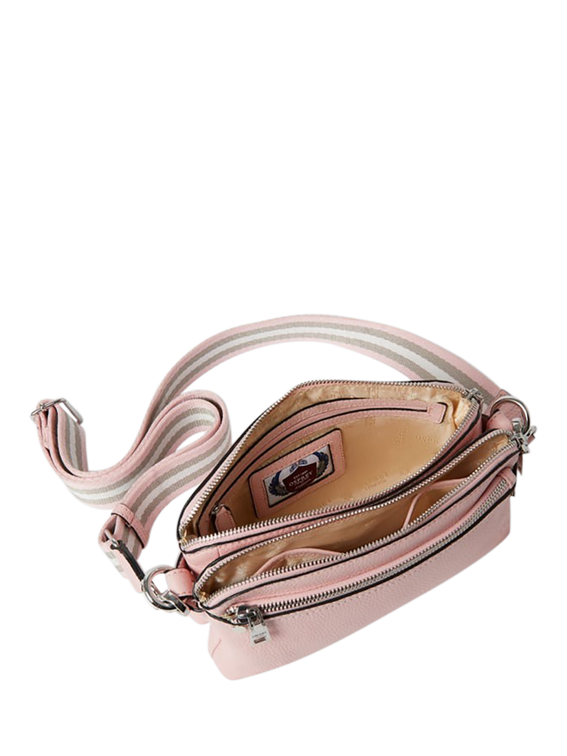 Product image 5 of 5, which shows OSPREY LONDON Stella Leather Crossbody Bag, Blush
