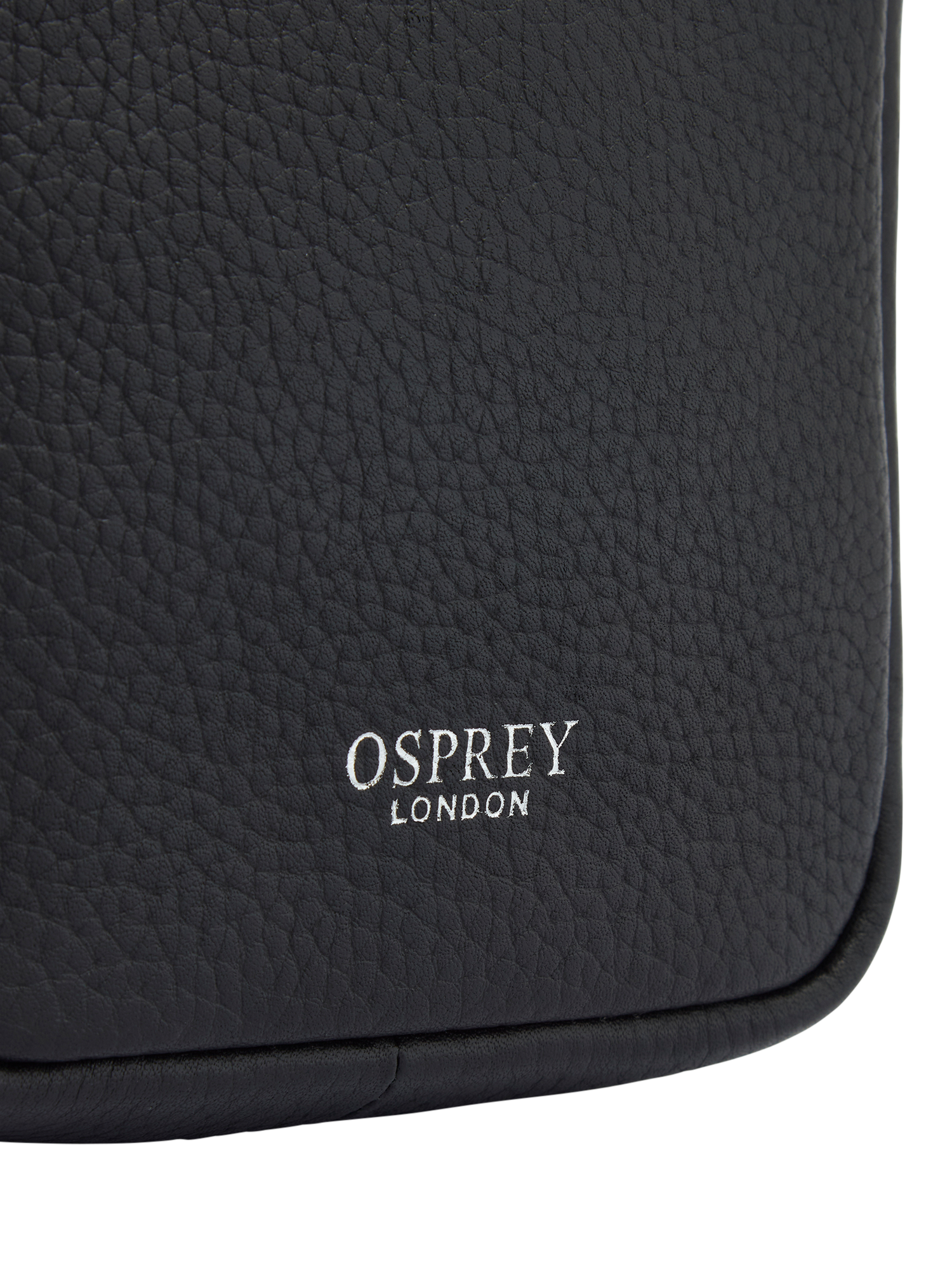 Product image 4 of 6, which shows OSPREY LONDON Stella Leather Phone Bag, Black