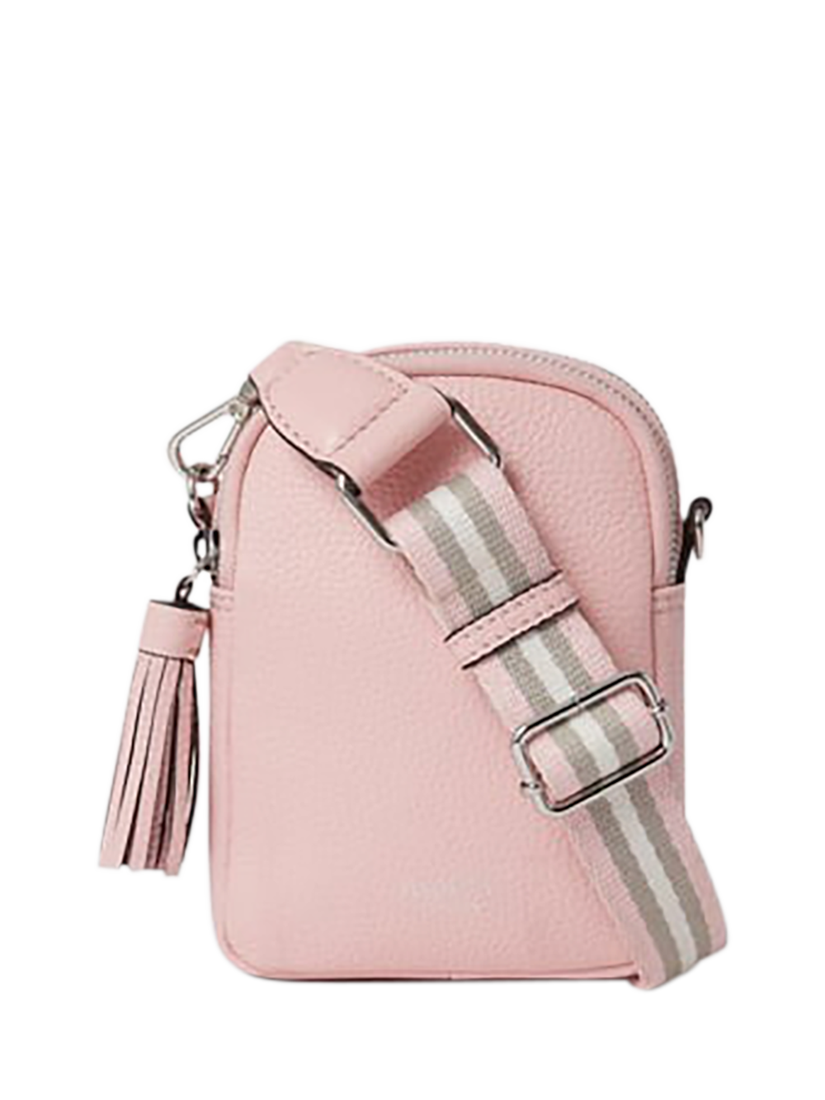 Product image 1 of 5, which shows OSPREY LONDON Stella Leather Phone Bag, Blush