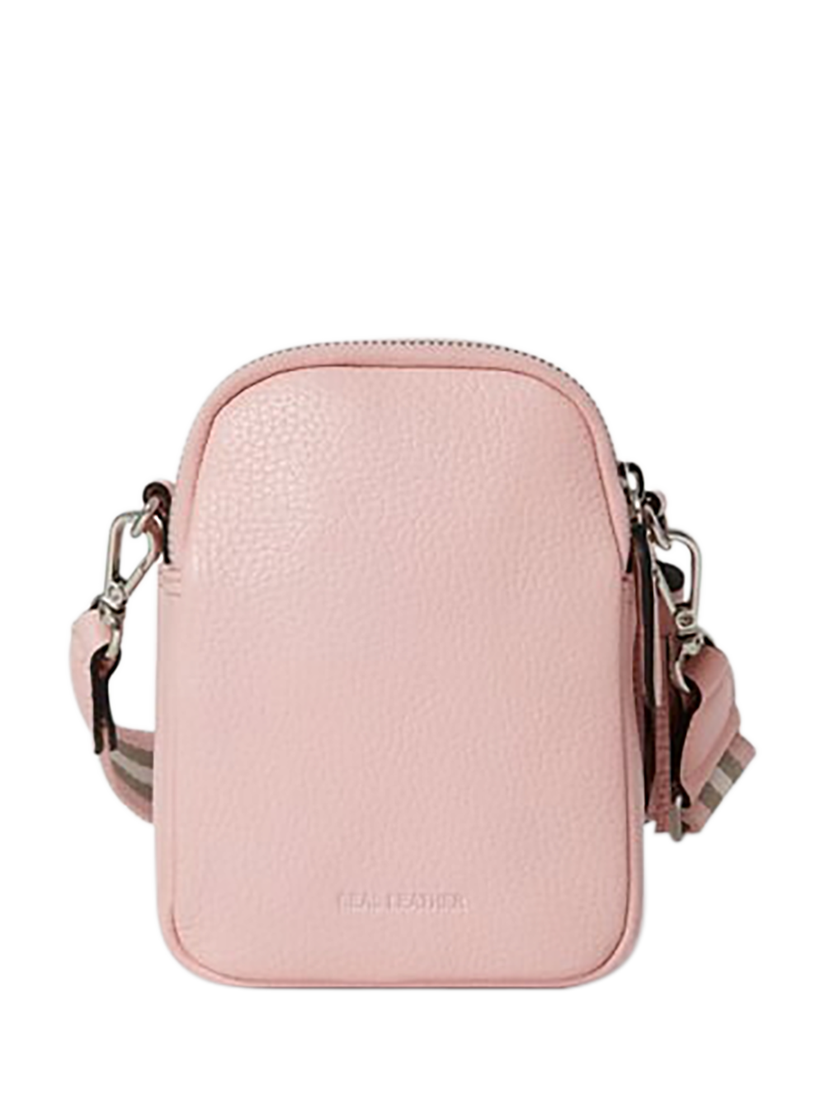 Product image 2 of 5, which shows OSPREY LONDON Stella Leather Phone Bag, Blush