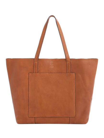OSPREY LONDON Santa Fe Leather Tote Bag, Tan