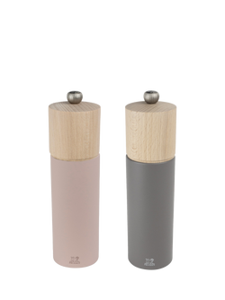Peugeot Boreal Salt & Pepper Mill Set, Grey/Rose, Grey And Rose