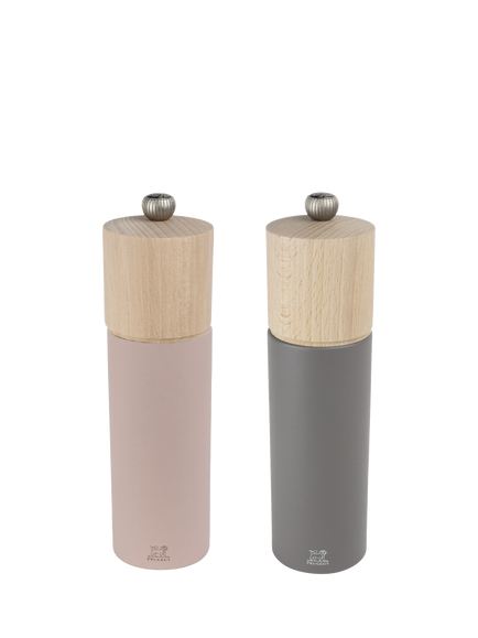 Peugeot Boreal Salt & Pepper Mill Set, Grey/Rose, Grey And Rose