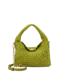 Dune London Deliberate Small Woven Grab Bag, Lime