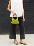 Dune London Deliberate Small Woven Grab Bag, Lime