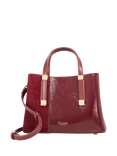Dune London Dinkydorry Gold Hardware Handbag, Burgundy