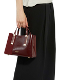 Dune London Dinkydorry Gold Hardware Handbag, Burgundy