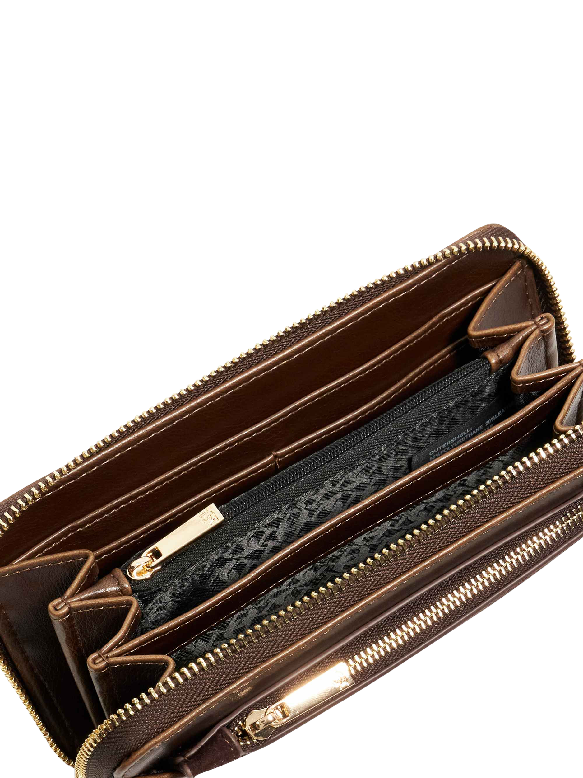 Product image 4 of 5, which shows Dune London Kelbey Hidden Pouch Purse, Dark Brown