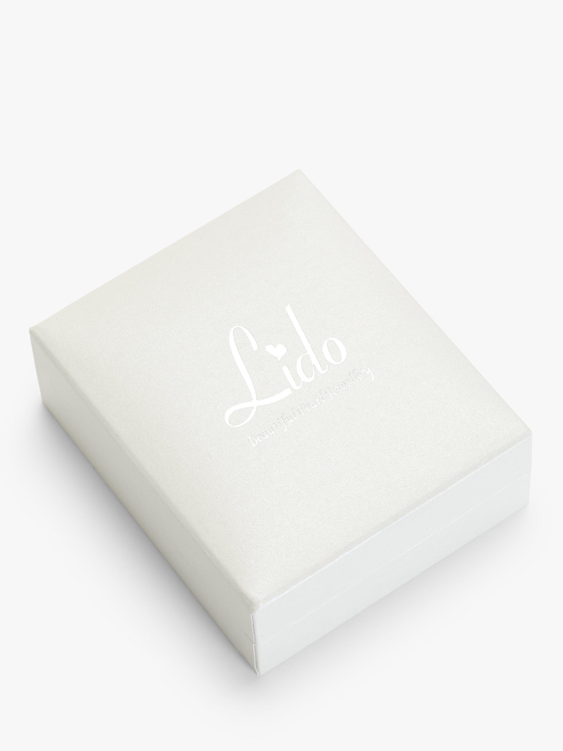 Product image 4 of 4, which shows Lido Bezel Pearl Stud Earrings, Silver