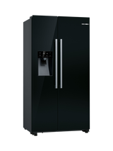 Bosch Series 6 KAD93ABEP Freestanding 65/35 American Style Fridge Freezer, Black
